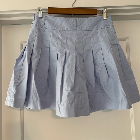 J. Crew Dresses & Skirts - J Crew Skirt Womens 4 Baby Blue Pleated School Girl 100 Cotton A Line Mini Short